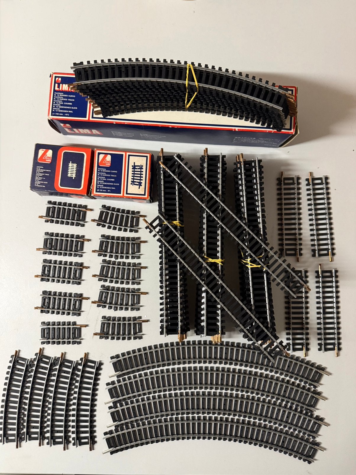 Lot van 66 Lima rails nieuwstaat, Hobby en Vrije tijd, Ophalen of Verzenden, Zo goed als nieuw, Rails, Lima