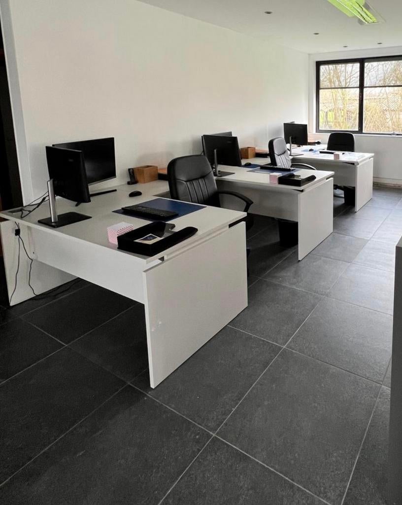 3 bureaux d’angle en L, Maison & Meubles, Ameublement | Revêtements de sol, Enlèvement, Comme neuf, Blanc