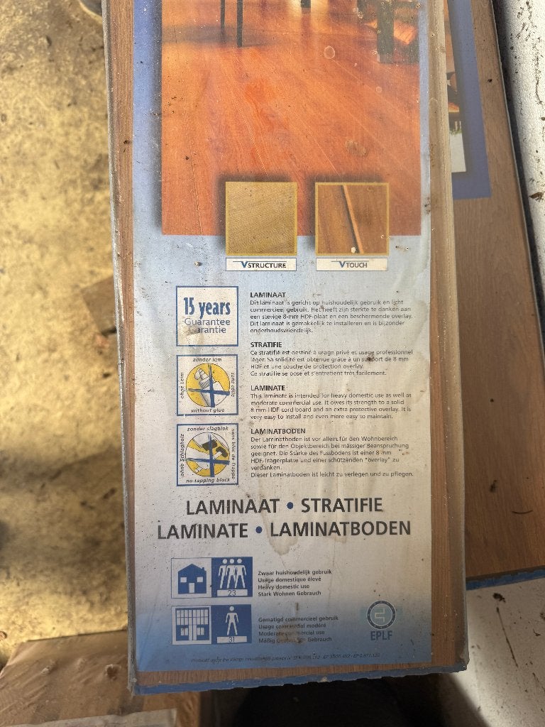 6 pakken laminaat, Doe-het-zelf en Bouw, Ophalen, Overige materialen, 50 tot 150 cm, Nieuw