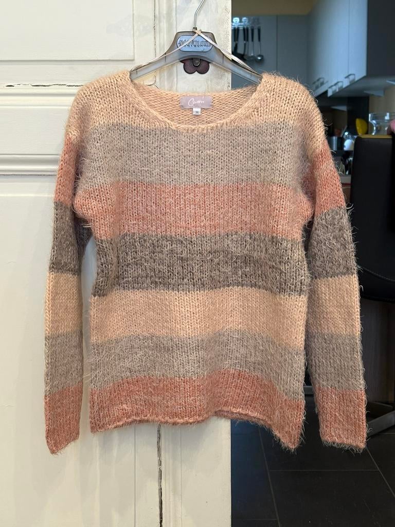 Zachte roze/grijze trui van Cassis (36)., Kleding | Dames, Ophalen of Verzenden, Zo goed als nieuw, Maat 36 (S), Roze