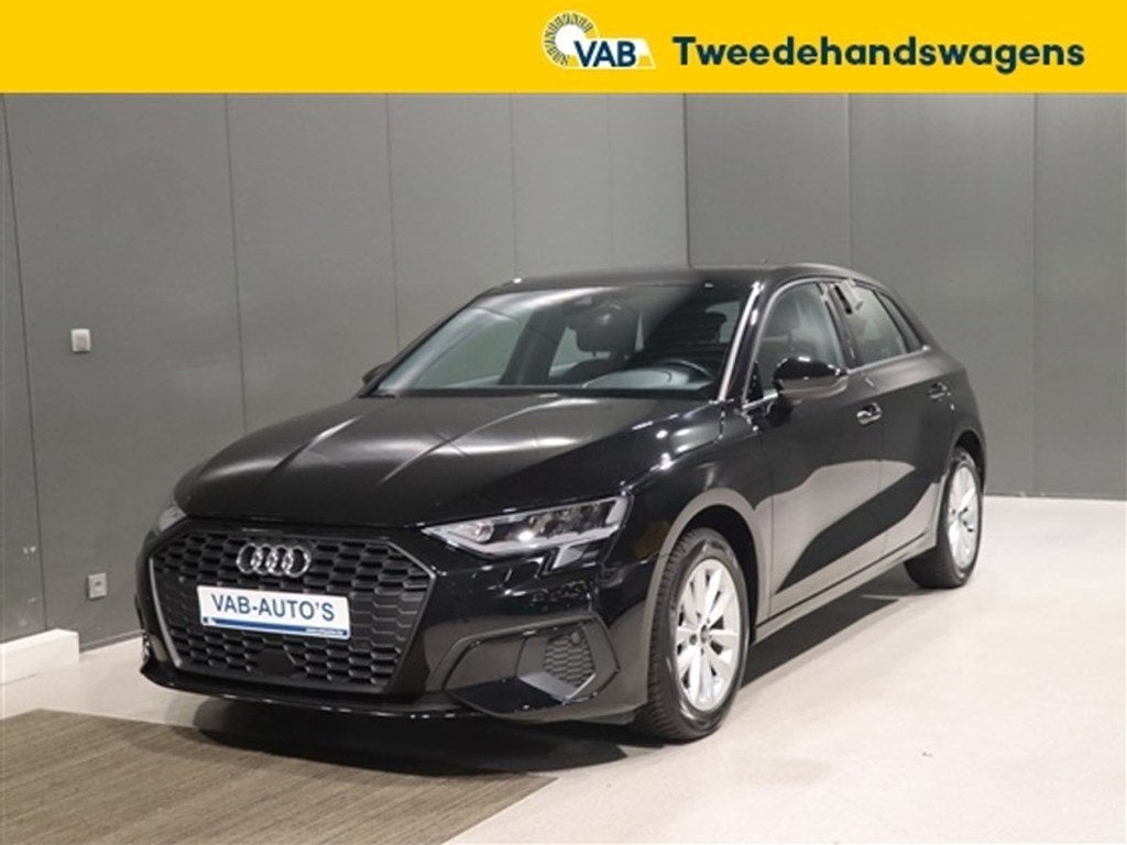 Audi A3   SPORTBACK 30TFSI, Zwart, Zwart, Bluetooth, Bedrijf