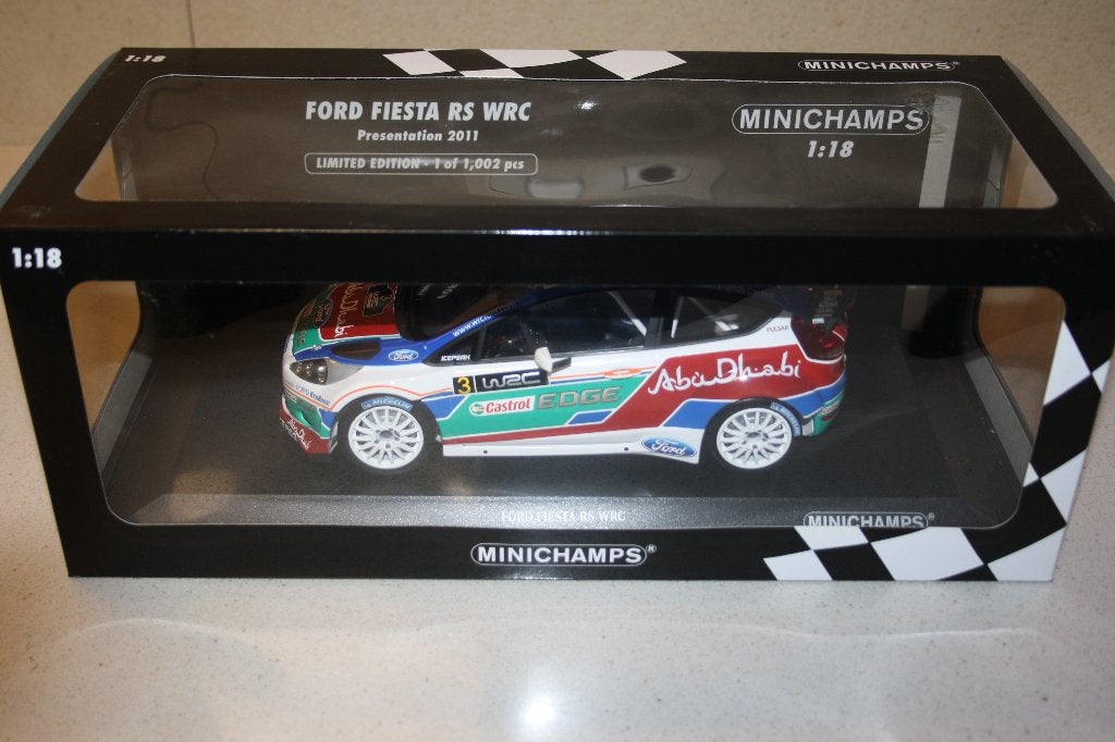 1:18 Minichamps Ford Fiesta RS WRC 2011 rally presentation., Ophalen of Verzenden, Nieuw, Auto, MiniChamps