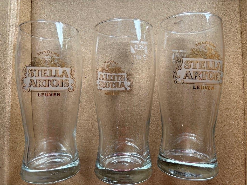 Stella Artois (3 verres), Collections, Enlèvement ou Envoi, Comme neuf, Verre ou Verres, Stella Artois