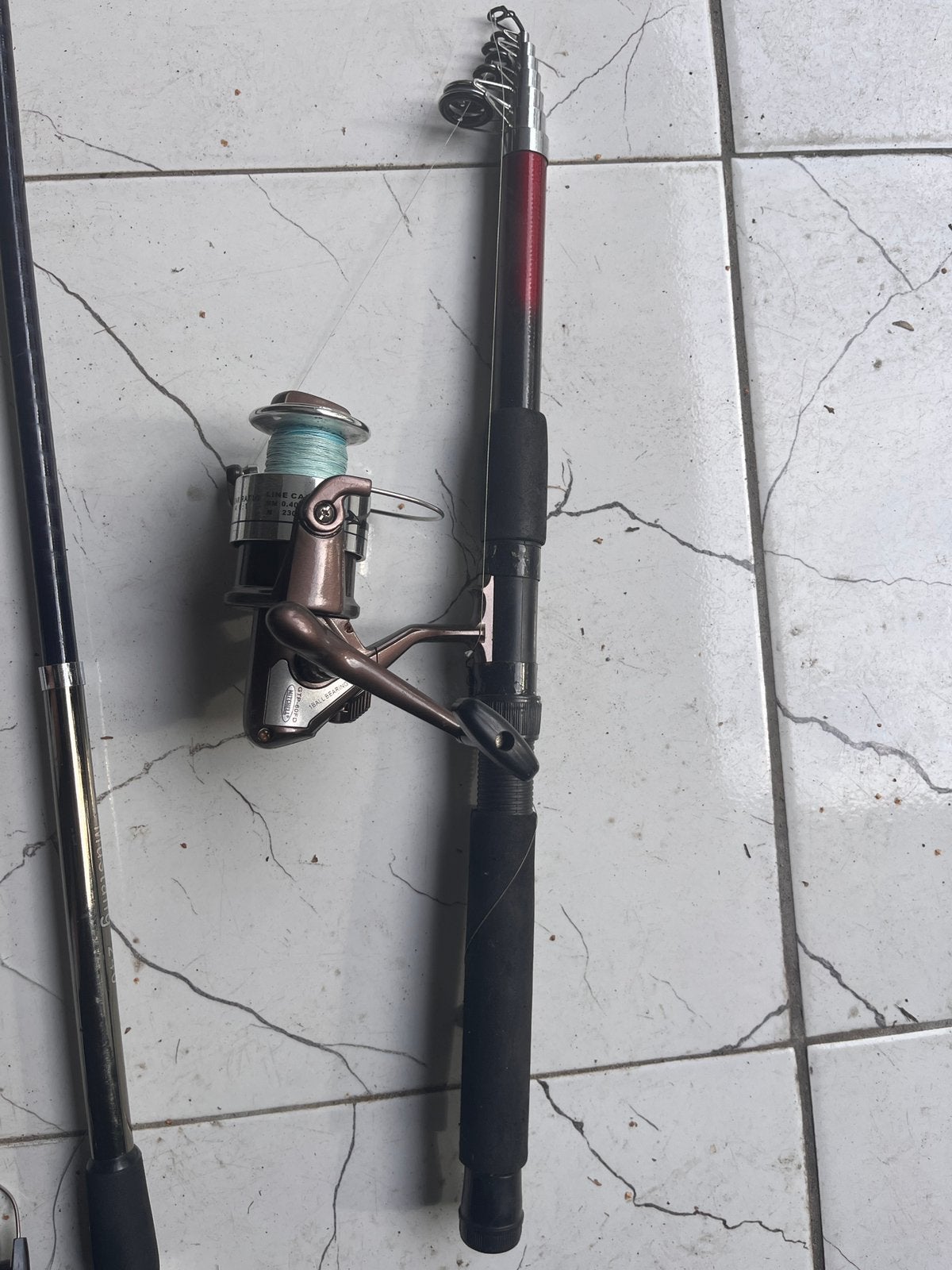 Visspullen heel veel met 2 hengels, Watersport en Boten, Ophalen, Gebruikt, Complete set