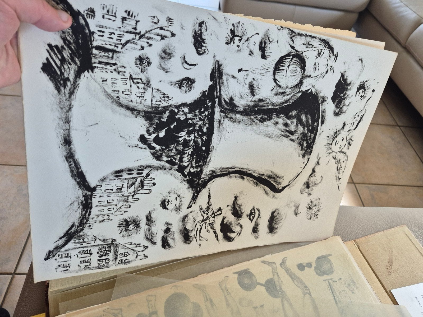 La ballade de Paris, Marcel Marceaux, Gelimiteerde oplage, Ophalen of Verzenden, Personages en Fantasiefiguren, Lithografie