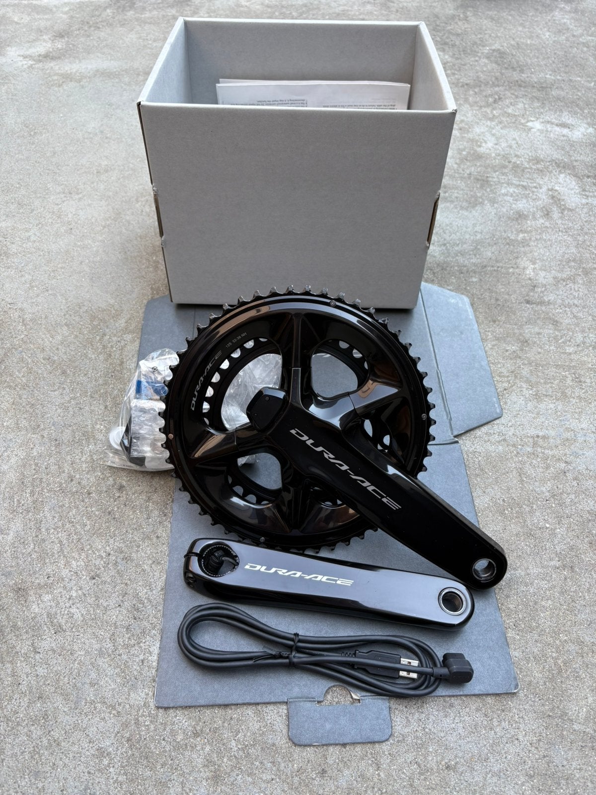 Crankstel Dura Ace met Shimano powermeter 175mm, Ophalen, Zo goed als nieuw