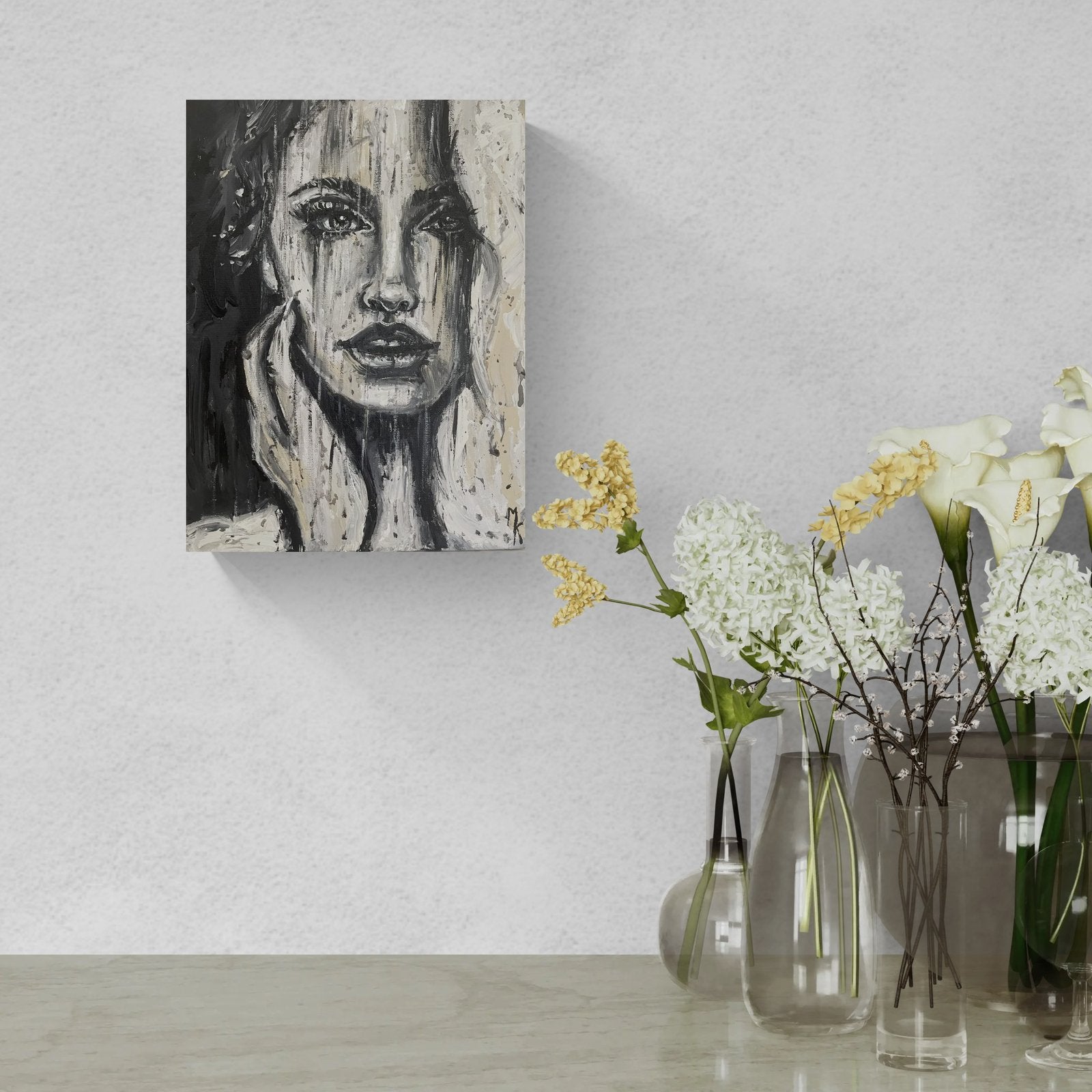 Sensueel modern schilderij Mk Art, Antiek en Kunst, Ophalen of Verzenden