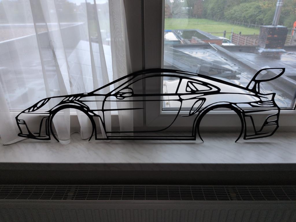 Muur decoratie porsche, Antiek en Kunst, Ophalen