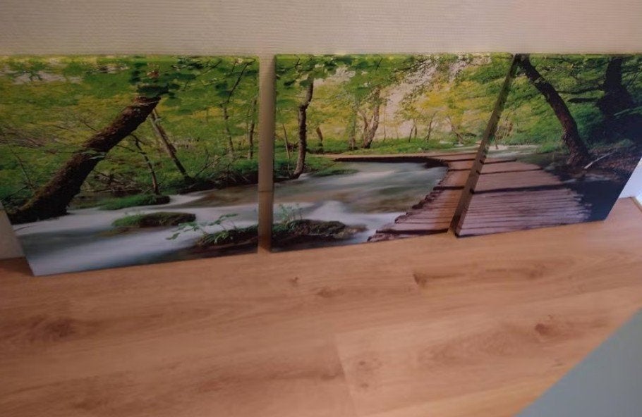 3-delige print op canvas, 50 – 75, Comme neuf, Enlèvement, 50 à 75 cm