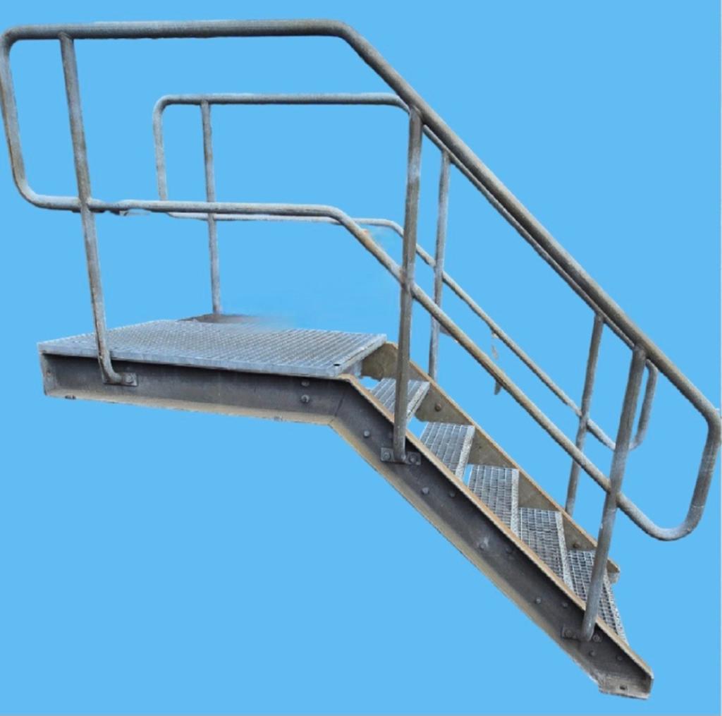 Bordestrap platformtrap galva verzinkt stalen trap 1.17m h., Ophalen, Gebruikt
