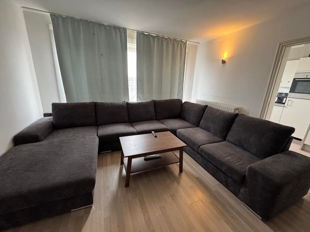 Grand canapé confortable en forme de U - gris foncé, Enlèvement, Comme neuf, Tissus, Modern