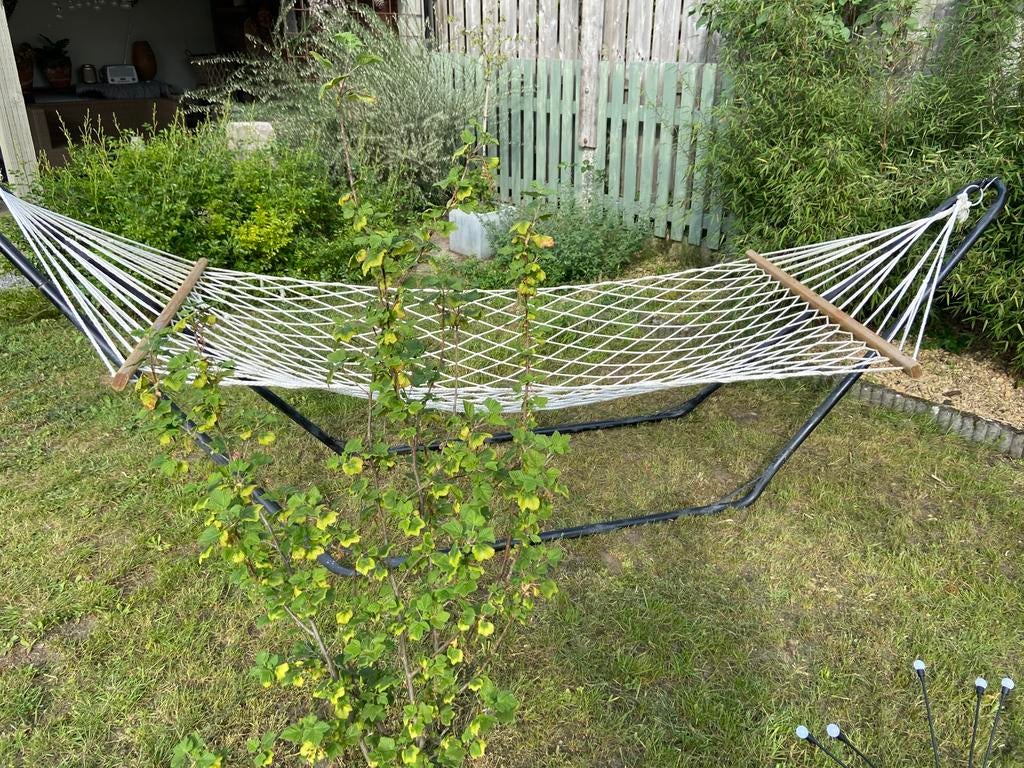 Hangmat + staander, Ophalen, Gebruikt, Met standaard, Eenpersoons