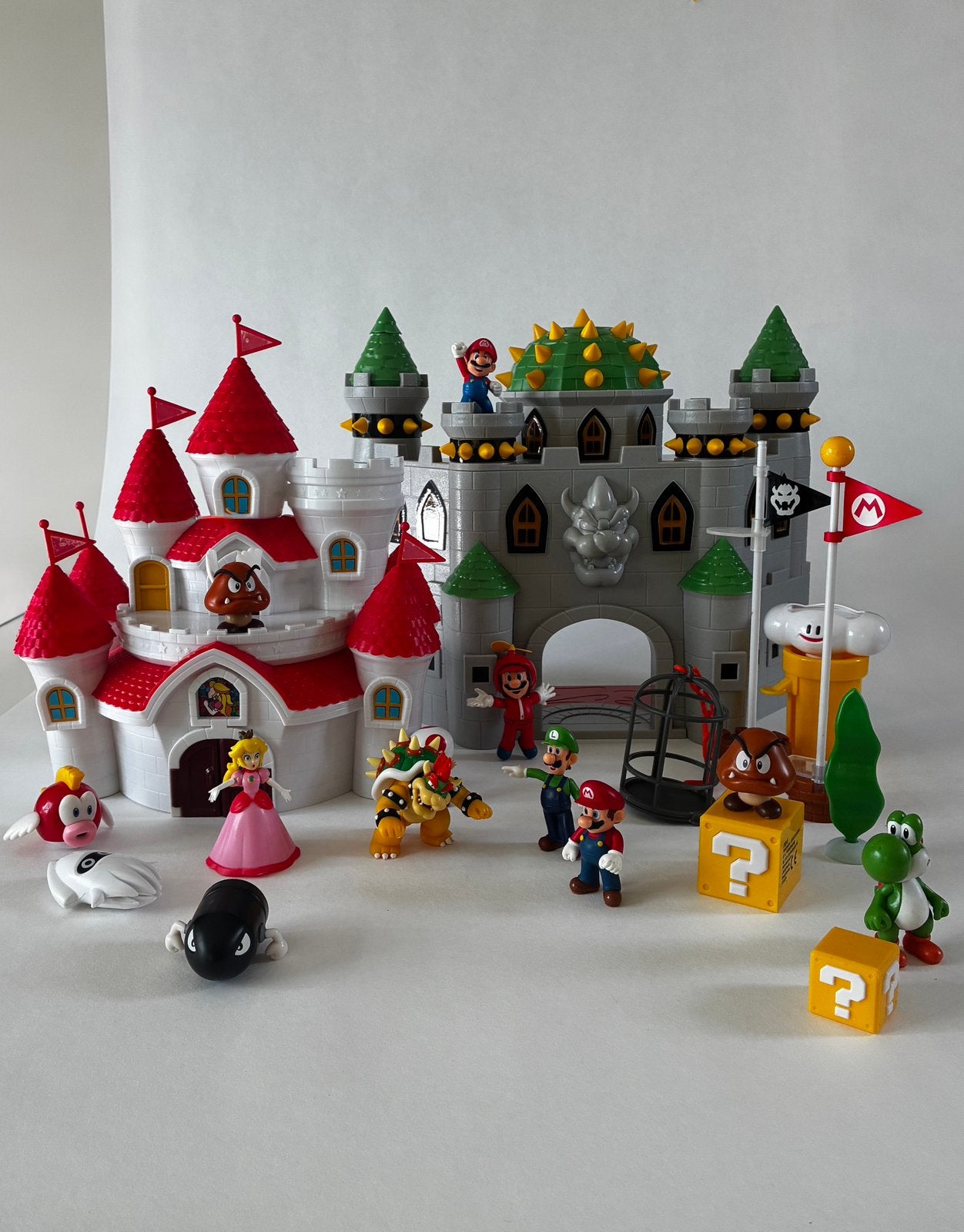 Super Mario kasteel bundel speelsets (Jakks Pacific 2x), Kinderen en Baby's, Ophalen of Verzenden, Zo goed als nieuw