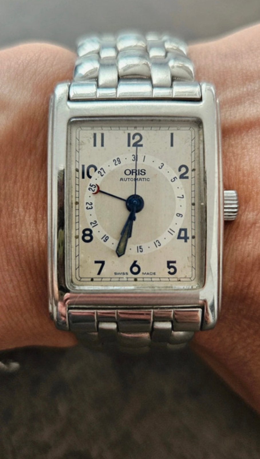 Oris Pointer Date Automatique Très bel état, Handtassen en Accessoires, Horloges | Heren, Ophalen of Verzenden, Zo goed als nieuw