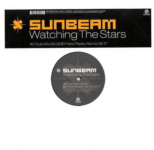 Sunbeam - Watching The Stars, Ophalen of Verzenden, Nieuw in verpakking, 12 inch, Trance