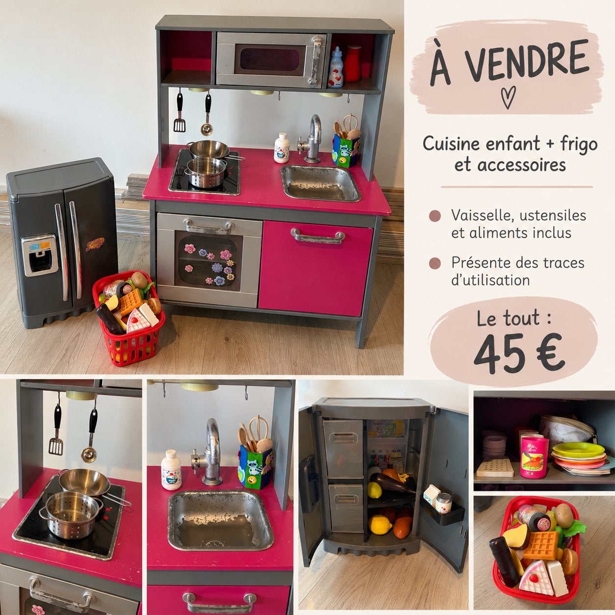 Dinette avec tous les accessoires, Enfants & Bébés, Enlèvement, Comme neuf