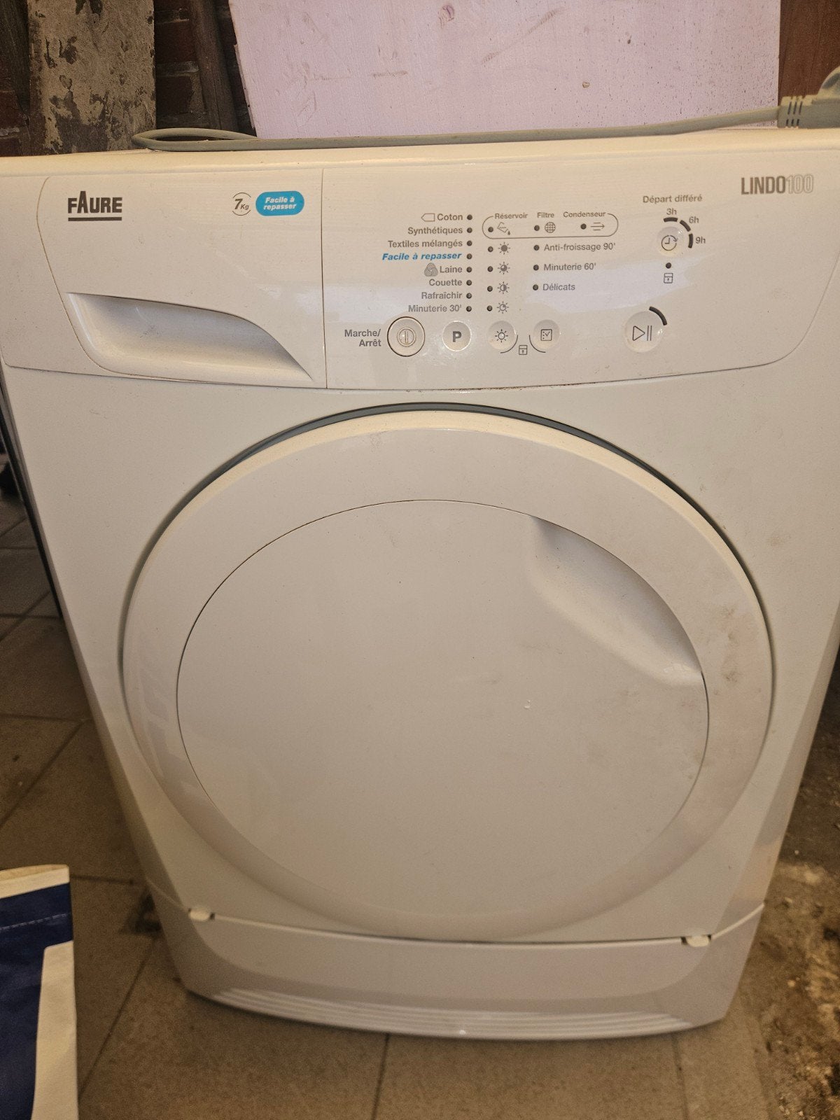 Droogkast en wasmachine, Ophalen
