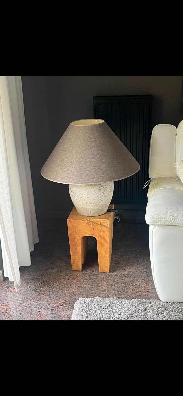 Houten boomstam sokkel deco, Ophalen, Zo goed als nieuw