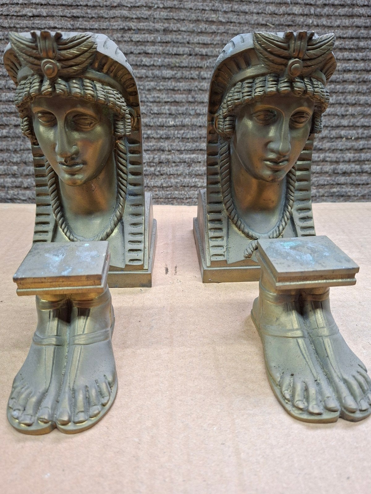 Statues de pharaon en bronze de style Art Déco, Antiquités & Art, Enlèvement ou Envoi