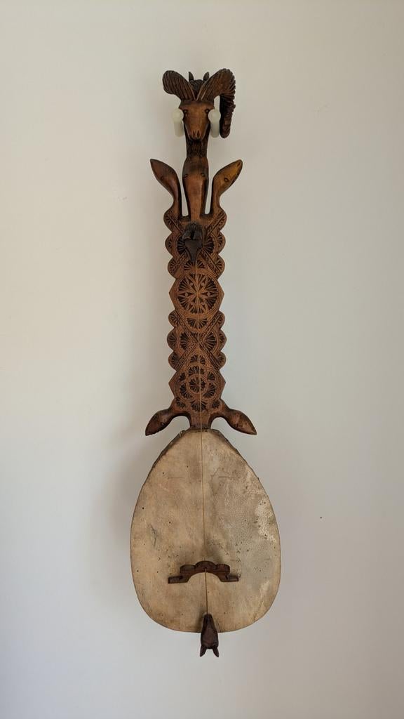 Gusle / knieviool / snaarinstrument handcrafted, Muziek en Instrumenten, Strijkinstrumenten | Overige, Ophalen
