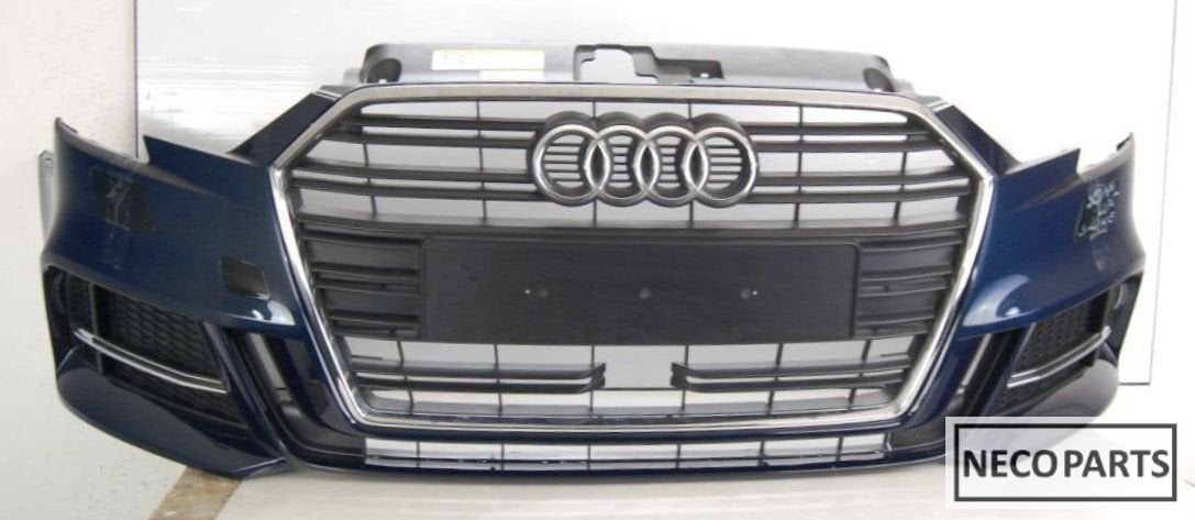 BUMPER AUDI A3 8V FACELIFT S LINE SEDAN VOORBUMPER GRILL, Gebruikt, -, Achter, -