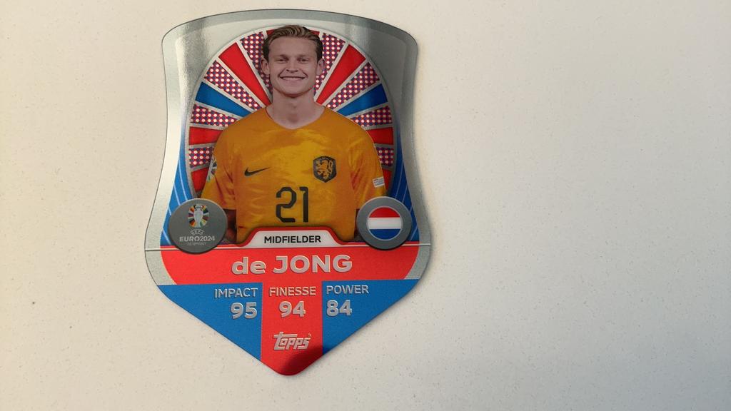 Euro2024 voetbalkaart Frankie de Jong, Ophalen, Zo goed als nieuw