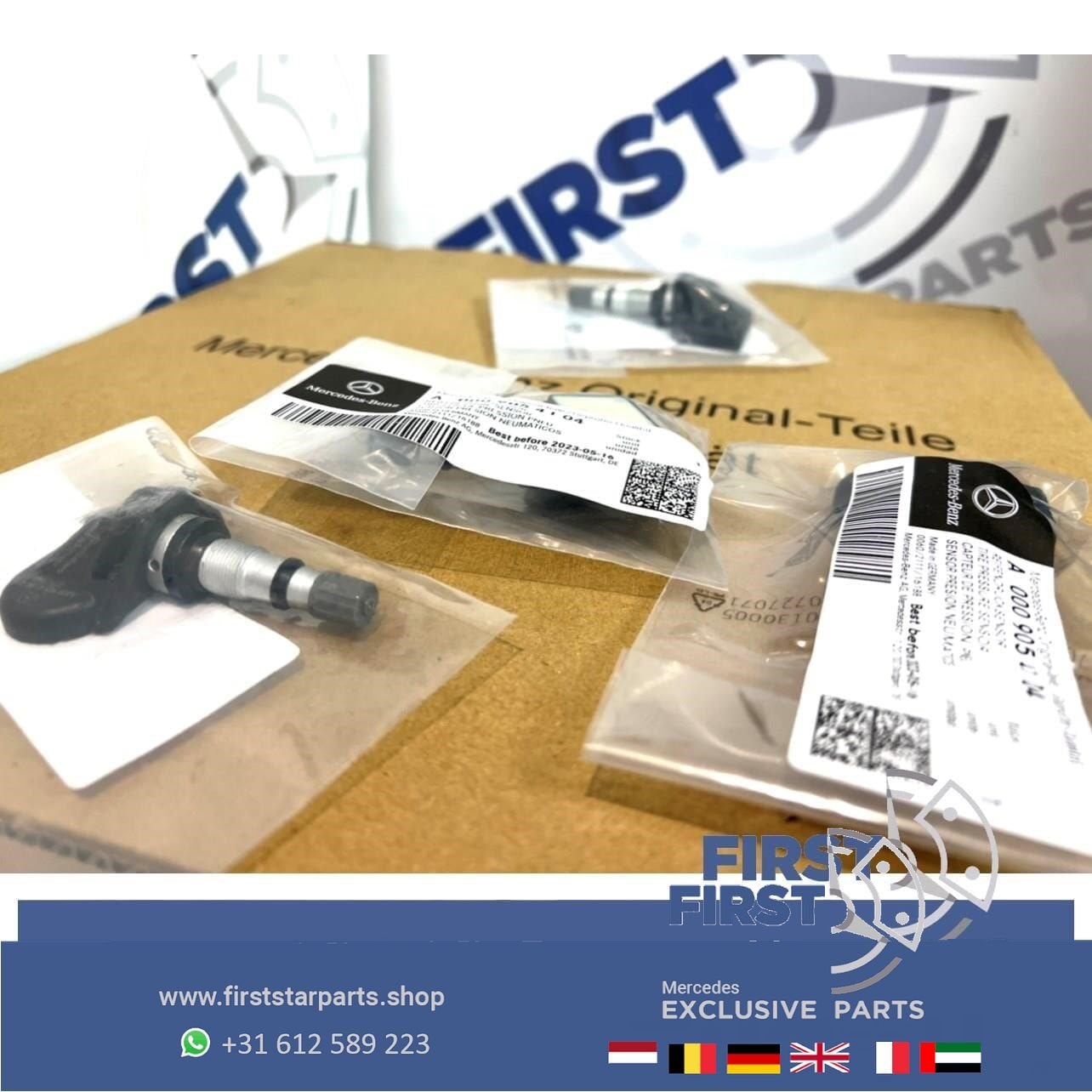 A0009054104 TPMS RDKS BANDENSPANNINGSSENSOR Mercedes G63 A45, Gebruikt, -, Ophalen of Verzenden, -