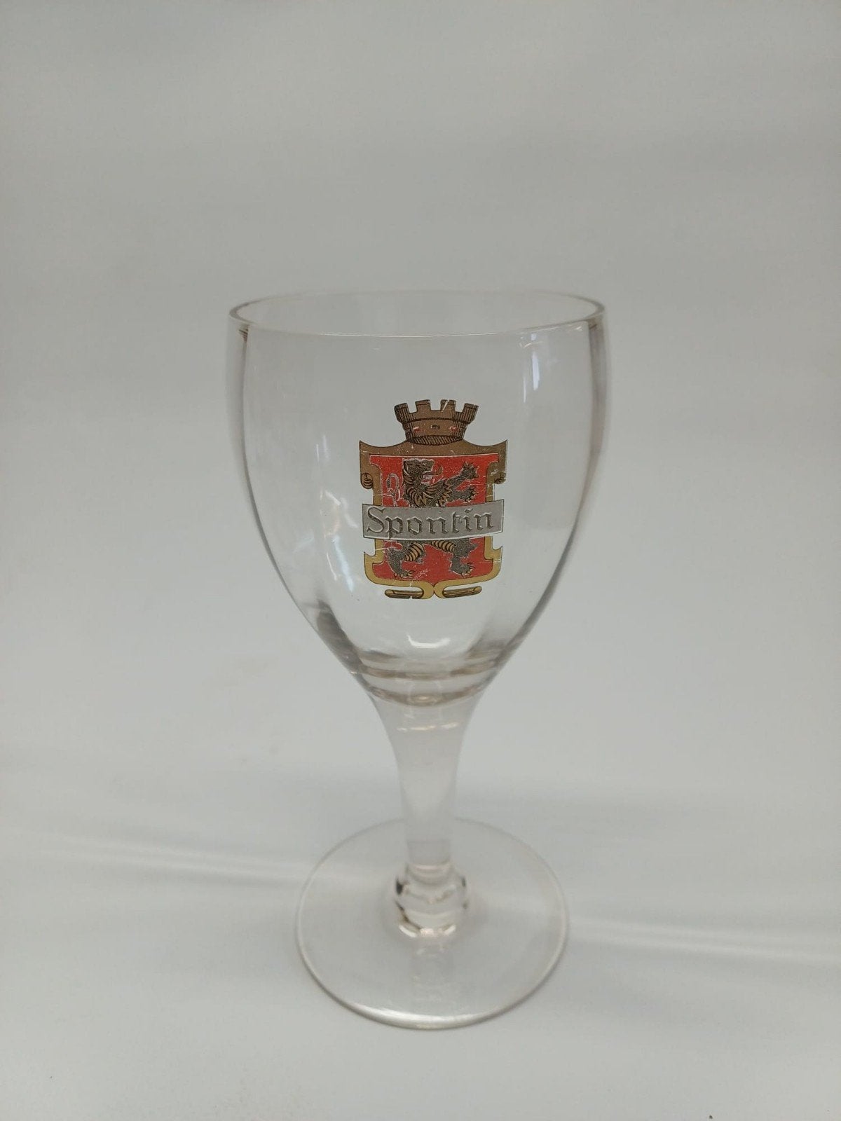 10 drinkglazen op voet " spontin", Collections, Enlèvement, Utilisé, Verre ou Verres
