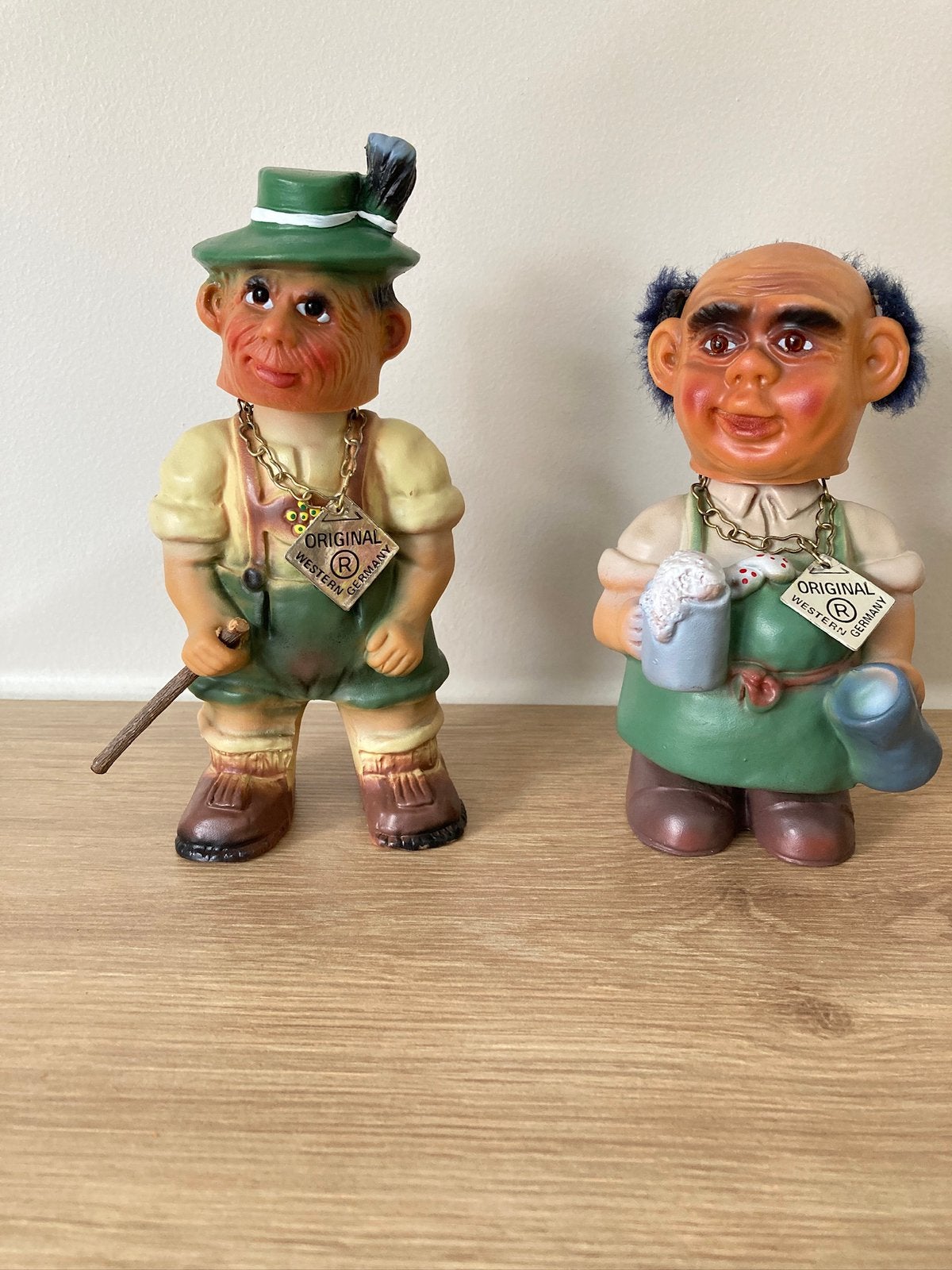 Vintage 1960s Heico Germany Troll Bobblehead poppetjes, Ophalen of Verzenden, Zo goed als nieuw