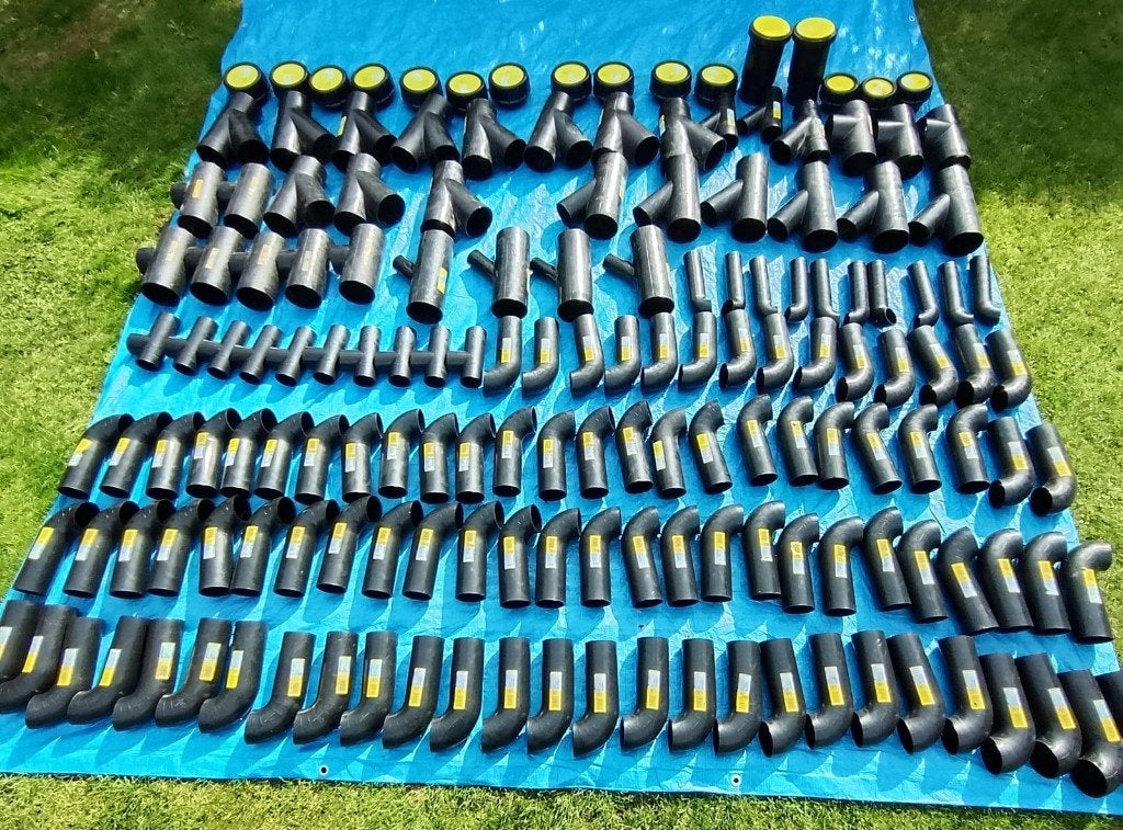 Geberit PE  koppelingen 144 stuks, Ophalen, Nieuw, Overige typen