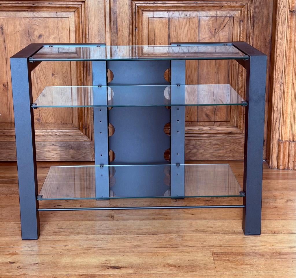 tv  en stereo meubel, Huis en Inrichting, Ophalen, Gebruikt, 50 tot 100 cm, Glas