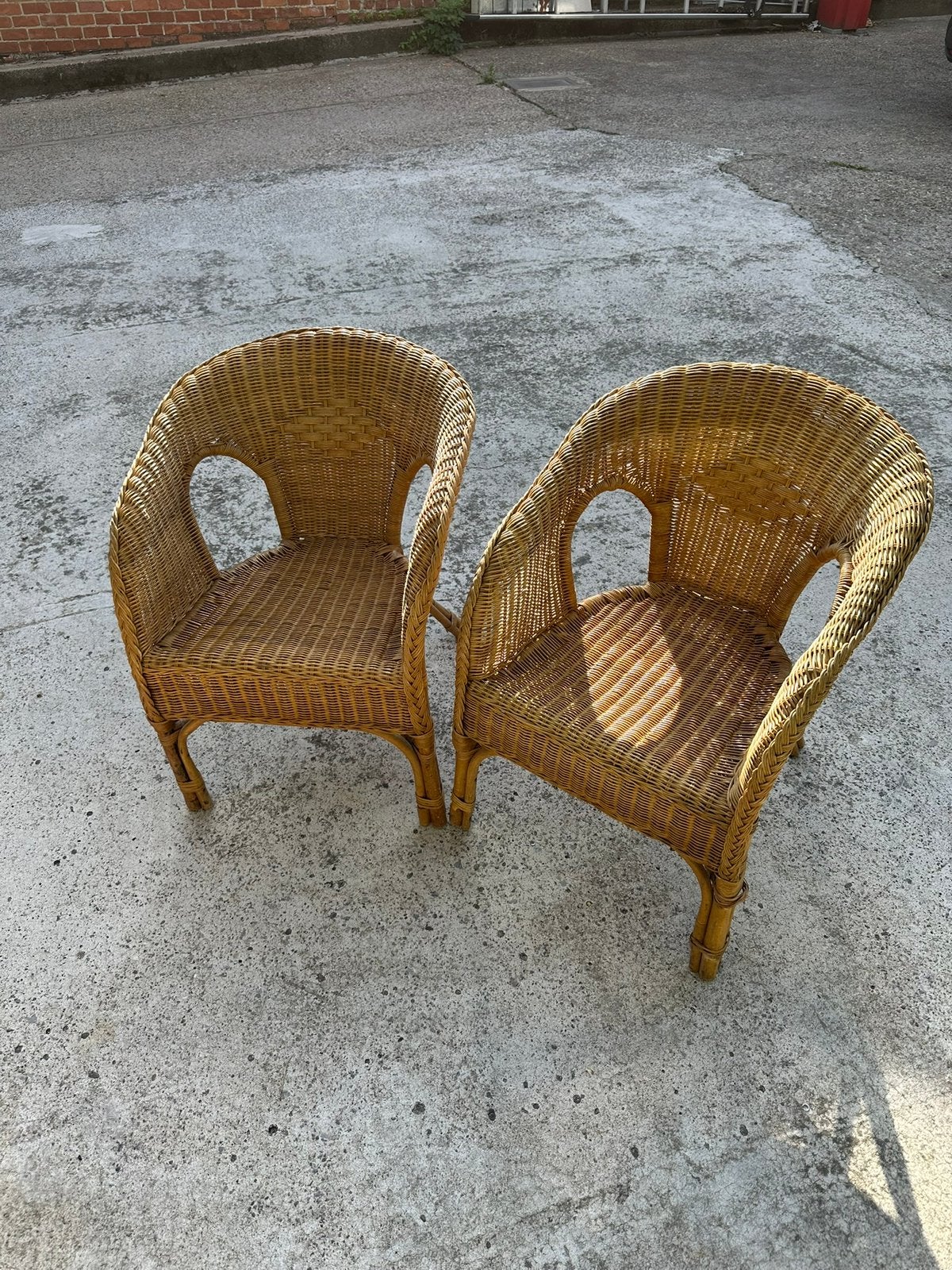 2 Fauteuil en osier, Maison & Meubles, Fauteuils, Enlèvement, Utilisé, Osier ou Rotin