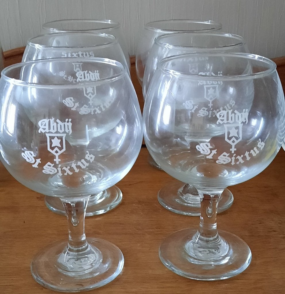 Glazen trappist Sint Sixtus West-Vleteren, Verzamelen, Ophalen, Zo goed als nieuw, Bierglas