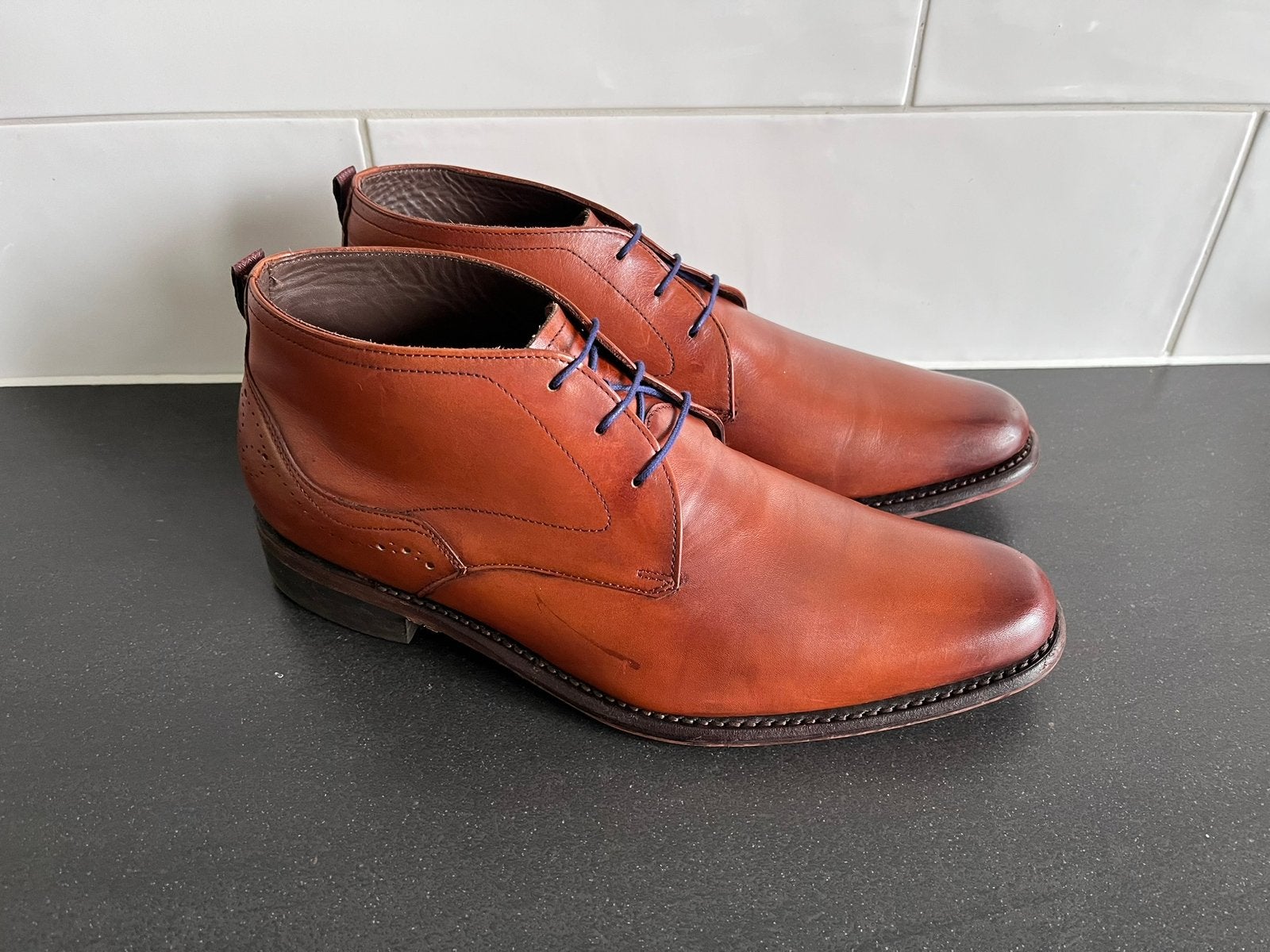 Floris van Bommel herenschoenen maat 8 / 42 H, Kleding | Heren, Bruin, Ophalen of Verzenden, Zo goed als nieuw, Veterschoenen