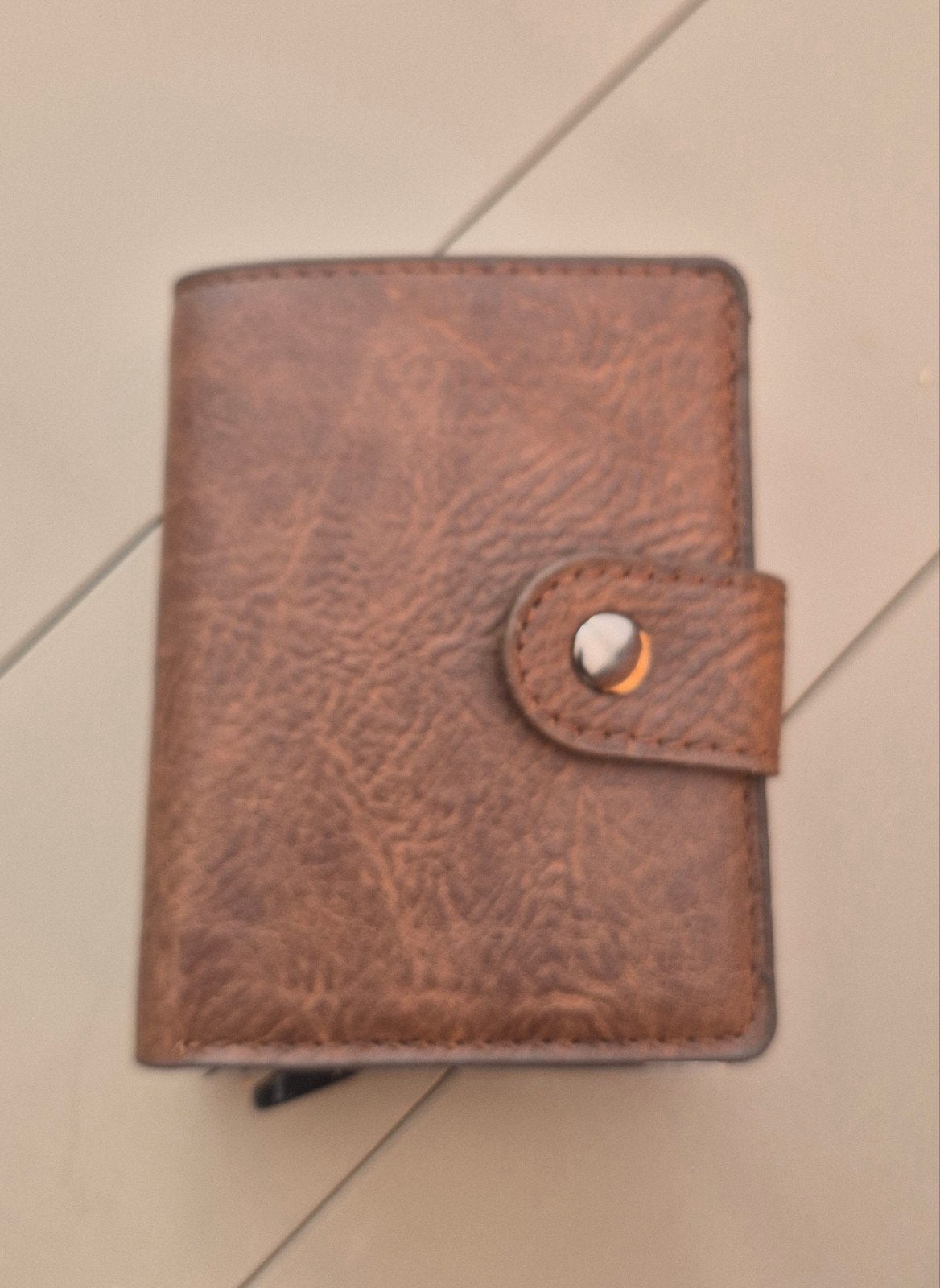 Bruin lederen kaarthouderportefeuille, Ophalen, Nieuw, Bruin, Leder