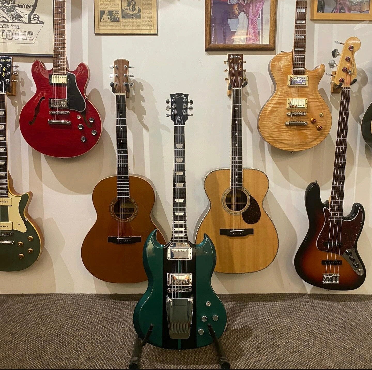 Gibson SG GT muscle car green (interessepeiling), Ophalen