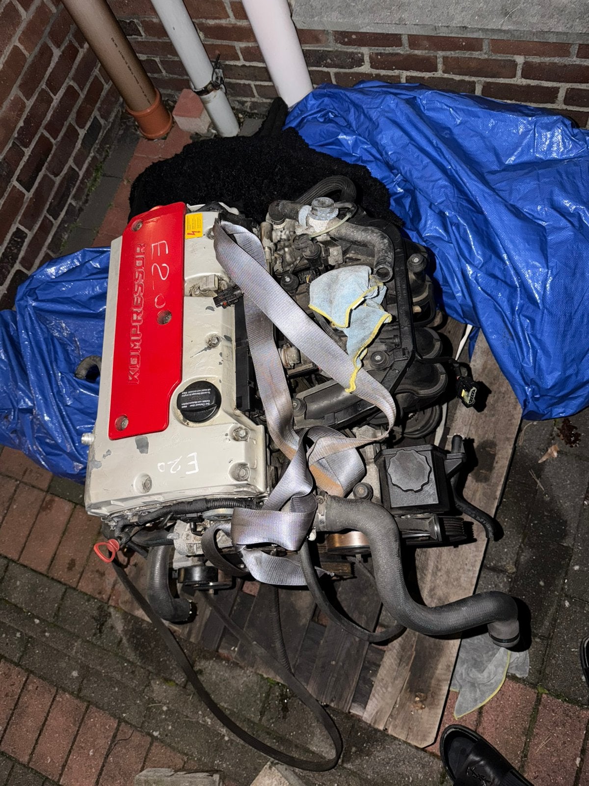 W210 E200 kompressor motorblok M111956, Ophalen, Gebruikt, Mercedes-Benz