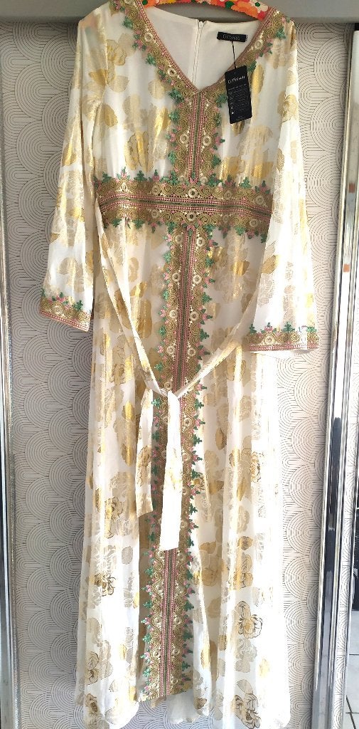 caftan Robe longue avec manches évasées, dentelle, Vêtements | Femmes, Enlèvement, Neuf, Taille 42/44 (L)