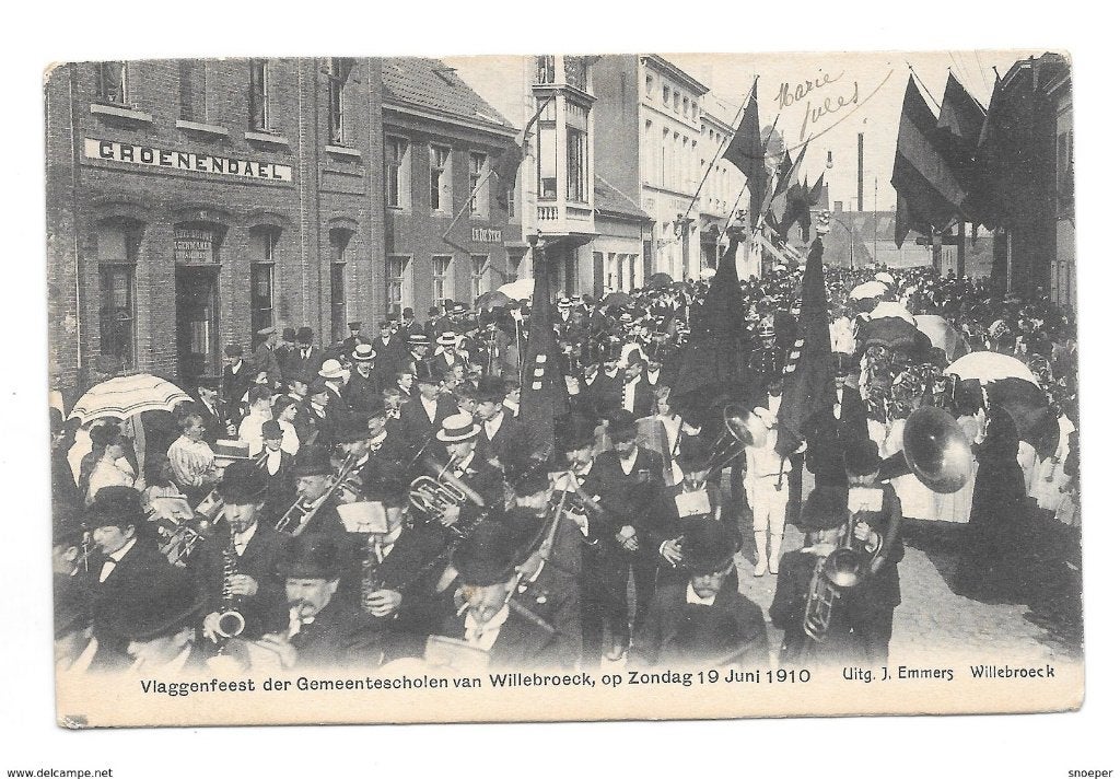 Willebroeck vlaggenfeest aan groenendael uitg j emmers, Enlèvement ou Envoi, Affranchie, Anvers