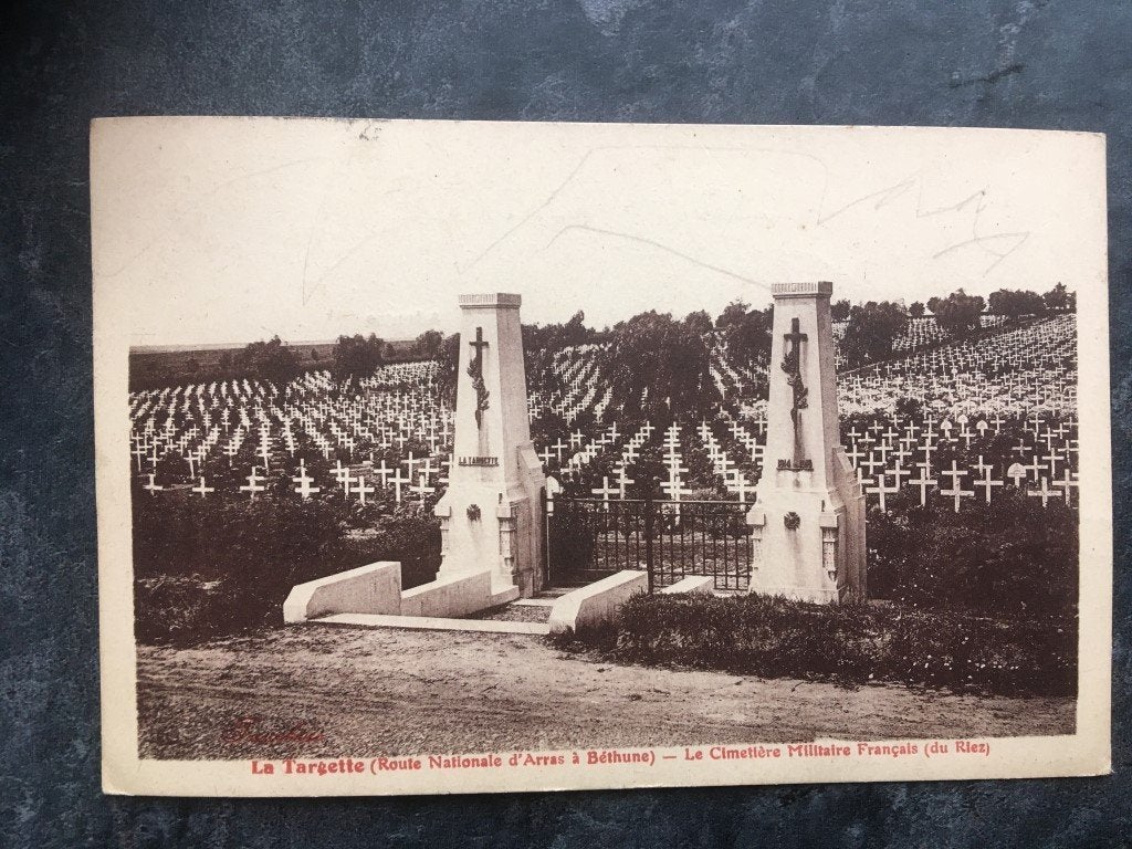 Carte postale La Targette - Cimetière militaire français, Collections, Enlèvement ou Envoi