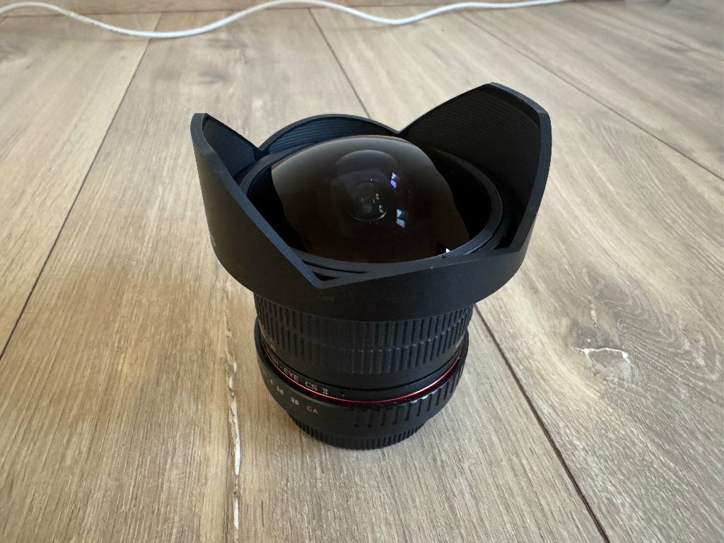 Cameralens Samyang 8mm 3.5 UMC Fish-Eye CS II, Enlèvement, Comme neuf, Samyang, Objectif fisheye