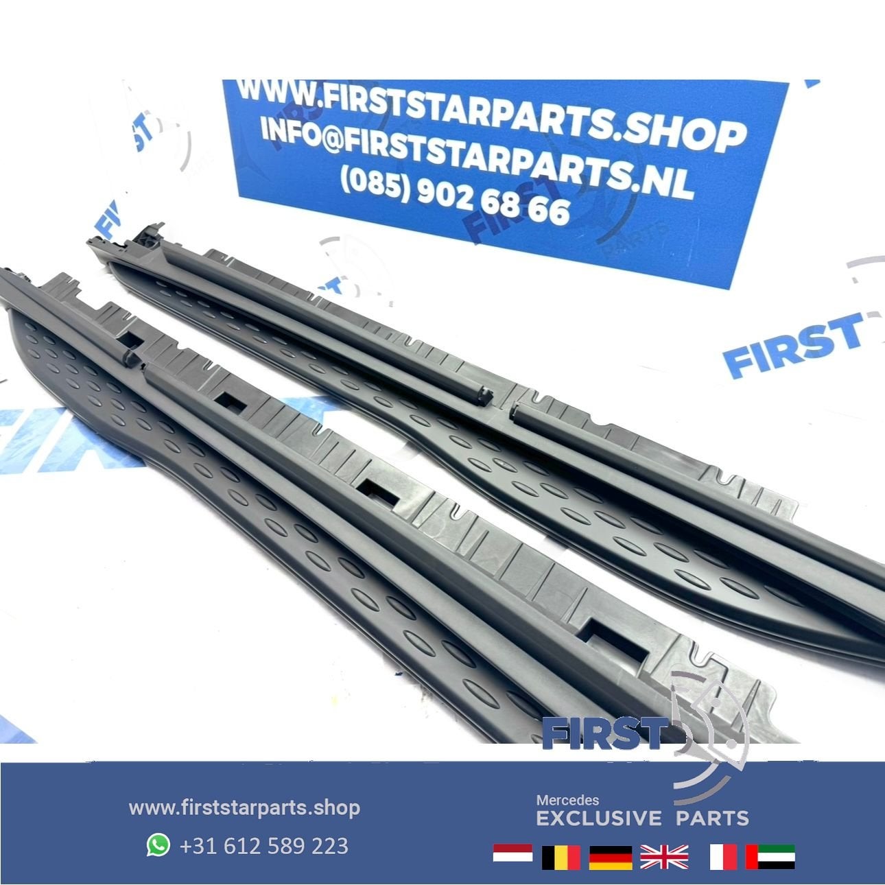 W254 C254 GLC AMG ZIJSKIRT TREEPLANKEN ZWART LINKS RECHTS DO, Gebruikt, -, Ophalen of Verzenden, Bumper