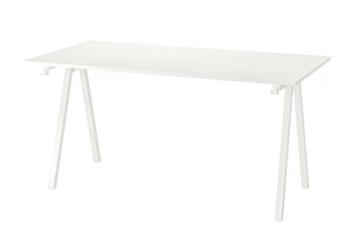 Witte bureau - 160x80, Huis en Inrichting, Bureaus, Ophalen, 160 cm, Zo goed als nieuw, IKEA