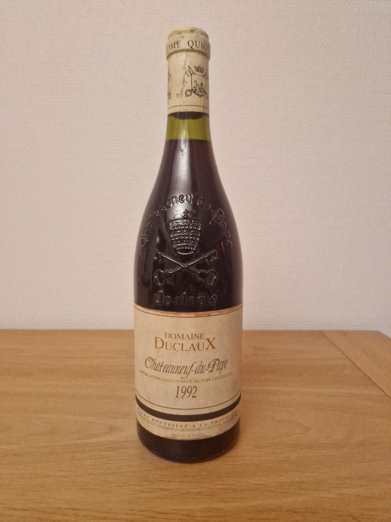 DOMAINE DUCLAUX - 1992 - Châteauneuf-du-Pape (75 cl), Neuf, Enlèvement ou Envoi, Pleine, Vin rouge