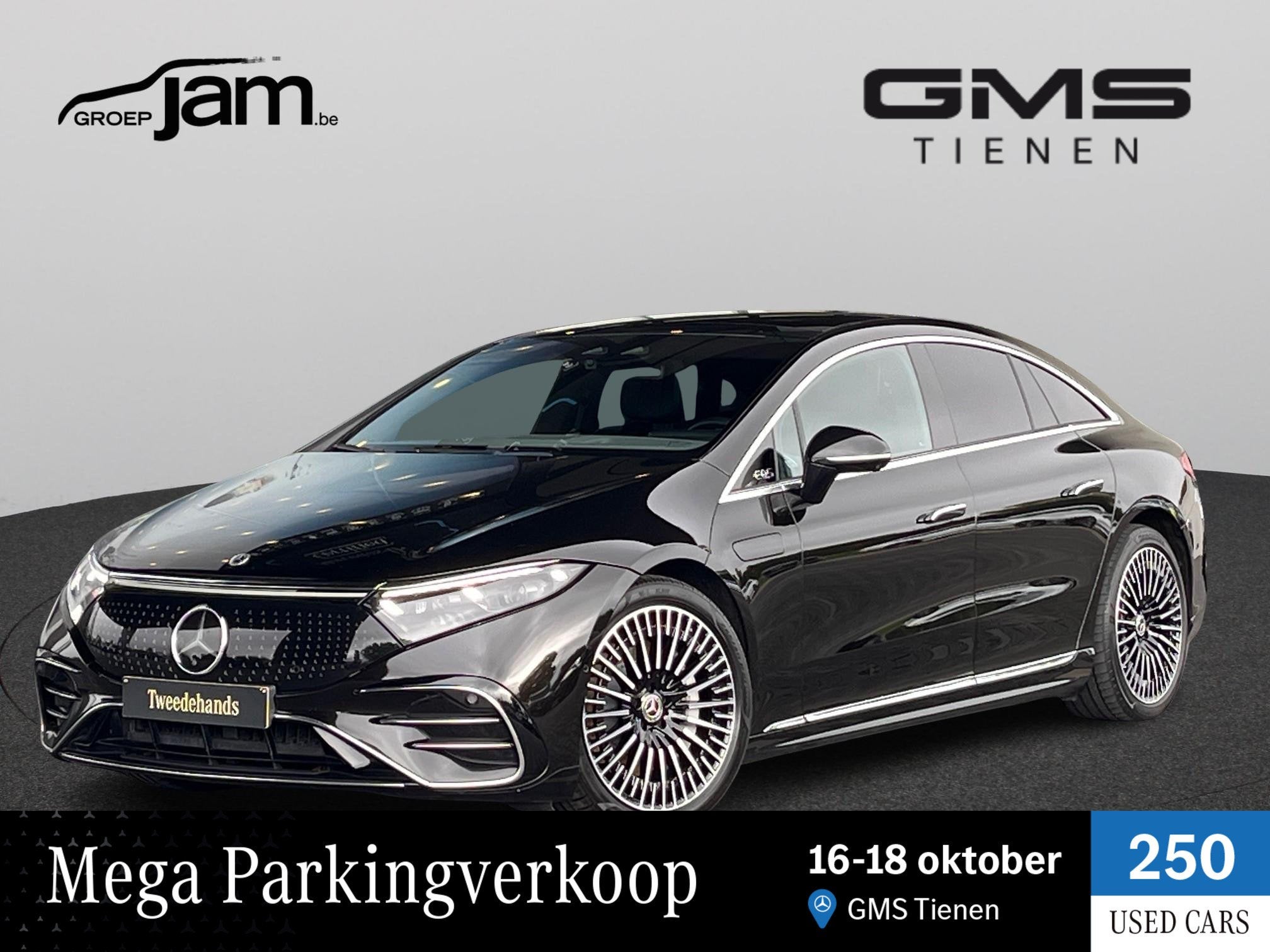 Mercedes-Benz EQS 450+ AMG Line, Auto's, Automaat, Gebruikt, Zwart, 5 deurs