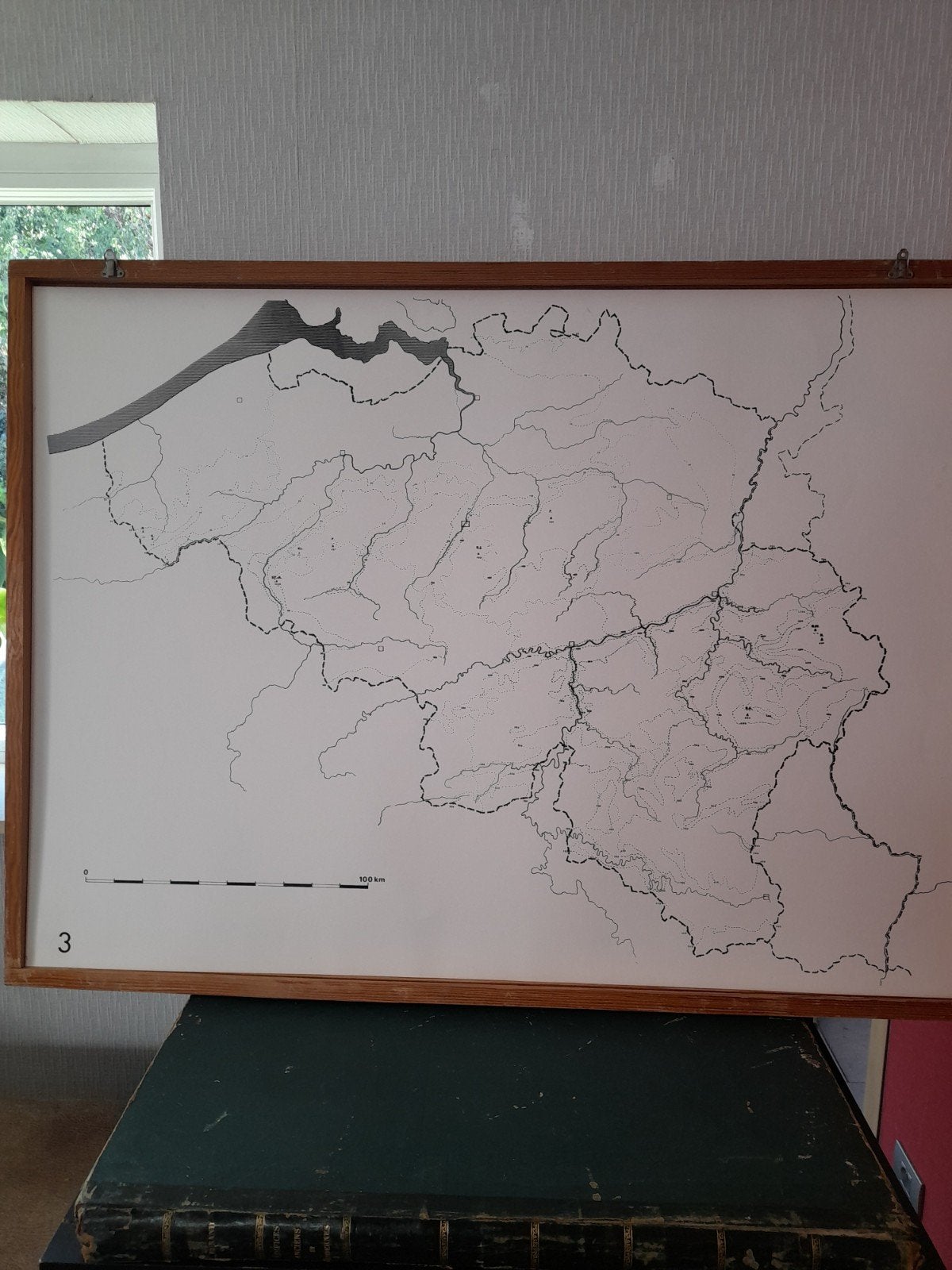 Wisselkader met blinde België schoolplaten, Antiek en Kunst, Ophalen