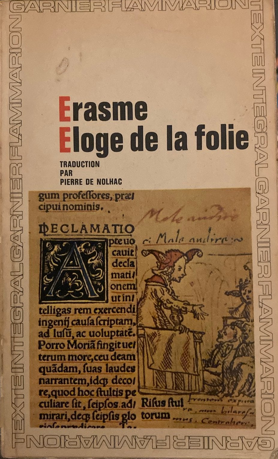 Erasme éloge de la folie, Enlèvement ou Envoi, Comme neuf