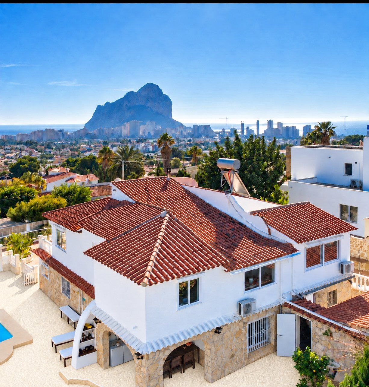 A louer villa coco calpe costa blanca vue mer privacy 12 p, Propriétaire, Maison de campagne ou Villa, 12 personnes, Lit enfant