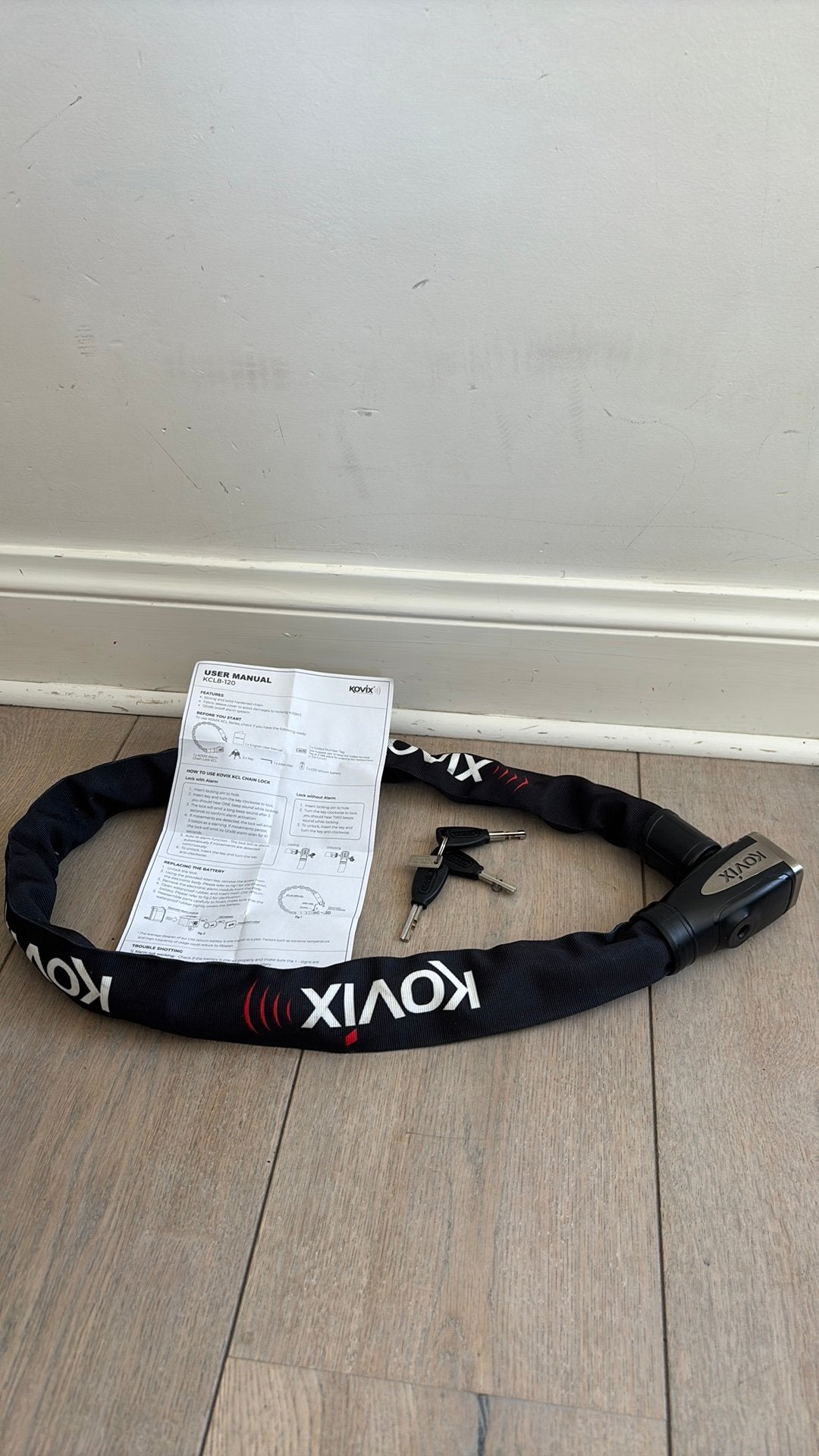 Kovix KCLB-120 Alarm Slot, Ophalen, Zo goed als nieuw