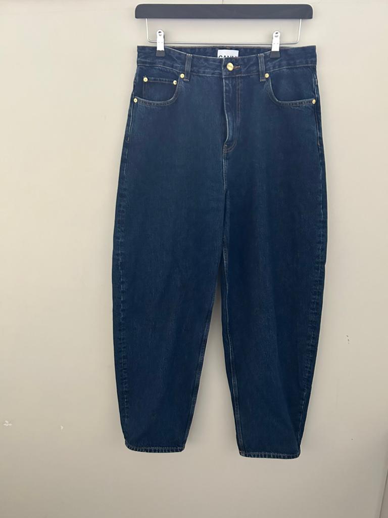 Ganni donker blauw jeansbroek, Envoi, Comme neuf, Bleu